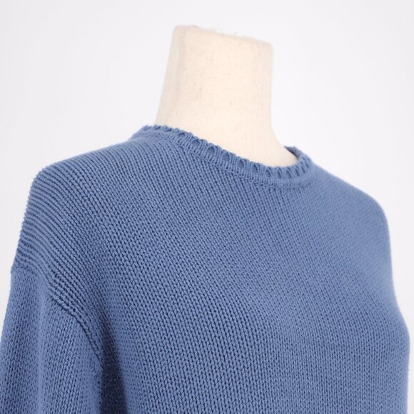 VINTAGE Y2K GAP '00 Men's Cotton Knit Crew Neck Sweater Faded Blue Size L - Picture 4 of 7